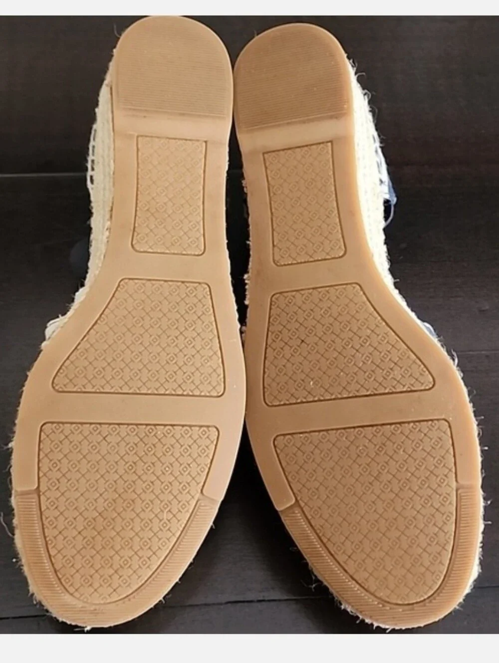 Tory Burch Catalina 3 50mm Espadrille Striped Canvas/Elastic Size 8